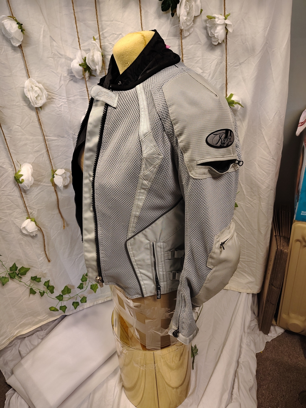 Women's Joe Rocket Light Gray Mesh Touring Motorcycl Jacket